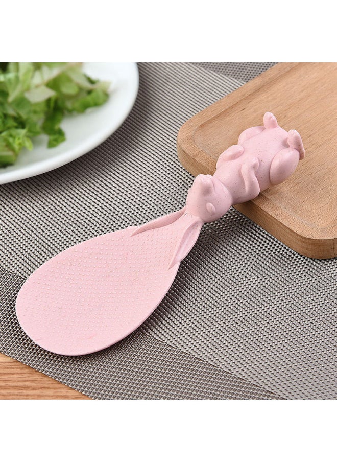 Generic - Wheat Straw Rabbit Spoon Can Be Vertical Small Rabbit Rice Cooker Rice Spoon Creative Non-stick Rice Cartoon Spoon-Color:It Is Recommended To Order 500 Multiples Of One Box.-Specifications:Naked Straw Rice Spoon Nordic Powder#C1dpq# - Image 1