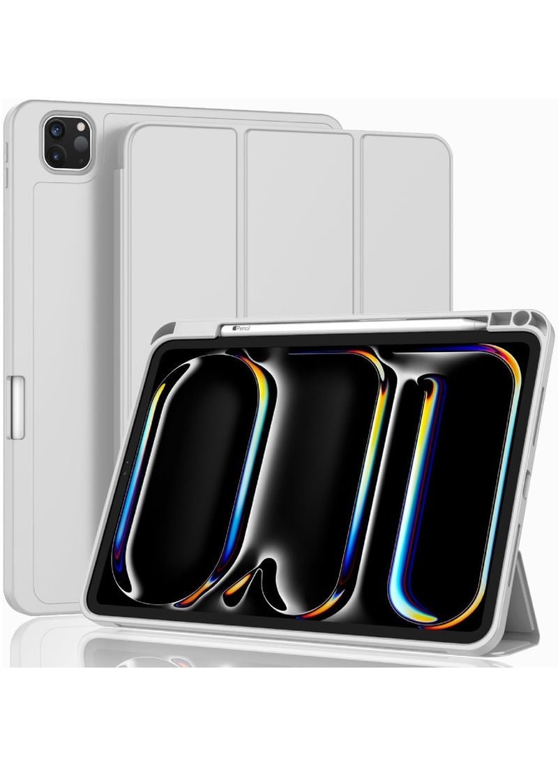 Captaintech 2024 iPad Pro 11" M4 Case – Smart Cover with Pencil Pro/USB-C Holder, Auto Wake/Sleep & Touch ID Support - Image 1