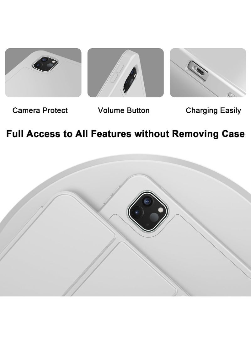 Captaintech 2024 iPad Pro 11" M4 Case – Smart Cover with Pencil Pro/USB-C Holder, Auto Wake/Sleep & Touch ID Support - Image 3