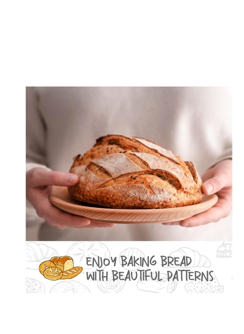 2 Pack Bread Proofing Basket, Handmade Sourdough Proofing Basket, Natural Rattan Dough Bowl with Cloth Liner, for Artisan Bread Making for Home Bakers (9''+10'', Round)