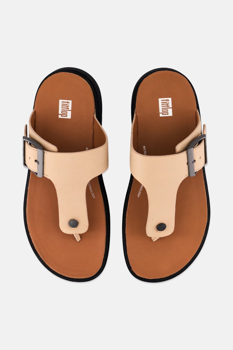 FitFlop Men Toe Post Slip On Sandal, Beige - Image 3