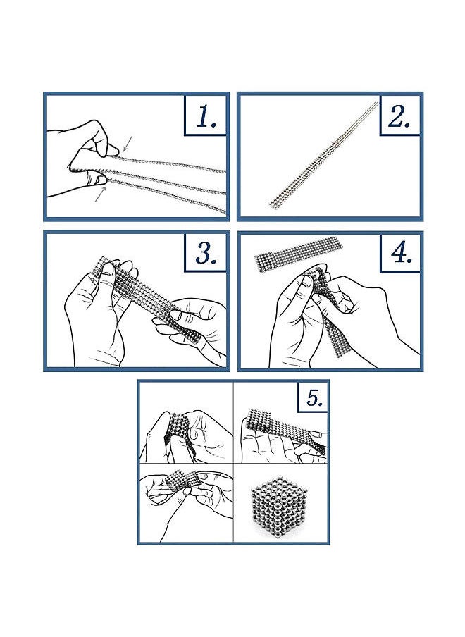 Generic - 1000pcs 3mm magnetic ball set magic magnet cube building toy for stress relief mix 10-color - Image 1