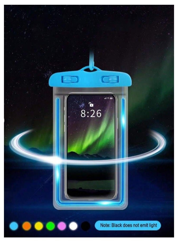Waterproof Phone Case, Waterproof Airbag Case, Mobile Protection Case for Swimming Pool, iPhone Case Protects from Water, Swimming Phone Case, 1 Case to Protect Phone During Swimming, Sea, Water Parks, and Diving, High-Quality Bag for Waterproof Phone Protection, Case Allows Phone Usage Underwater, Waterproof Case, iPhone Waterproof Protective Cover, Water Protection Case Suitable for Phones like iPhone, Android, Samsung, Huawei, Waterproof Case for Smart Devices - Blue Color. - Image 2