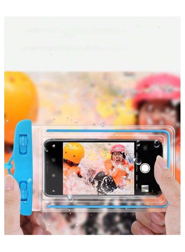 Waterproof Phone Case, Waterproof Airbag Case, Mobile Protection Case for Swimming Pool, iPhone Case Protects from Water, Swimming Phone Case, 1 Case to Protect Phone During Swimming, Sea, Water Parks, and Diving, High-Quality Bag for Waterproof Phone Protection, Case Allows Phone Usage Underwater, Waterproof Case, iPhone Waterproof Protective Cover, Water Protection Case Suitable for Phones like iPhone, Android, Samsung, Huawei, Waterproof Case for Smart Devices - Blue Color. - Image 4