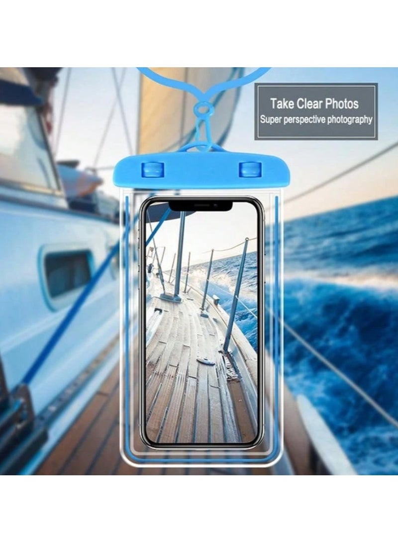Waterproof Phone Case, Waterproof Airbag Case, Mobile Protection Case for Swimming Pool, iPhone Case Protects from Water, Swimming Phone Case, 1 Case to Protect Phone During Swimming, Sea, Water Parks, and Diving, High-Quality Bag for Waterproof Phone Protection, Case Allows Phone Usage Underwater, Waterproof Case, iPhone Waterproof Protective Cover, Water Protection Case Suitable for Phones like iPhone, Android, Samsung, Huawei, Waterproof Case for Smart Devices - Blue Color. - Image 5