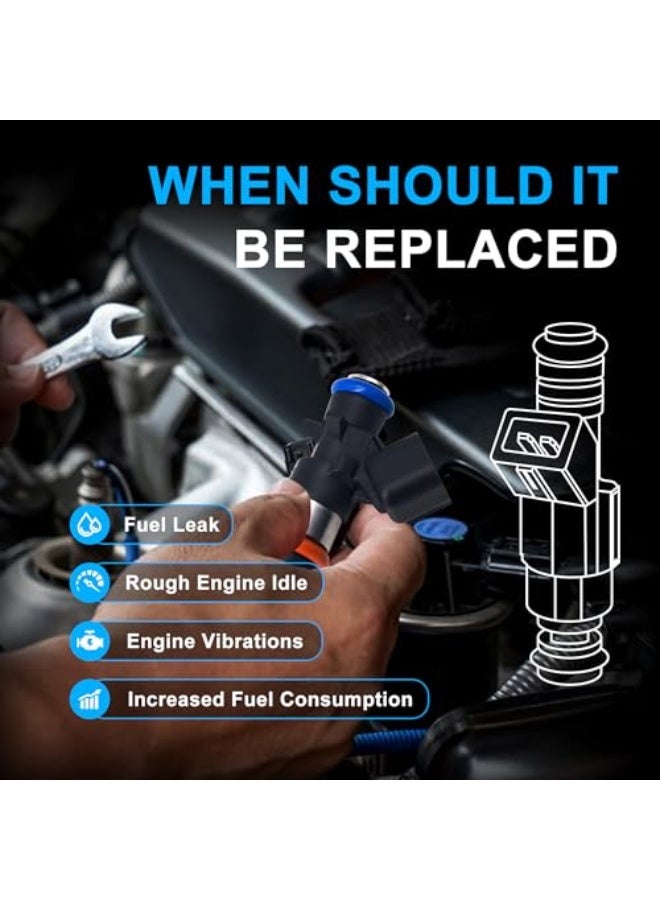 HiSport Fuel Injector 0280158233 5184085AD 6 PCS Compatible with Jeep Dodge RAM 2011-2019 3.6L - Image 5