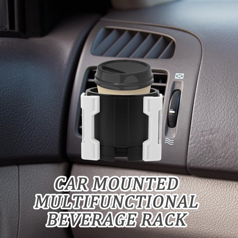 Car Air Vent Cup Holder with Ashtray and Phone Stand White Multi Purpose Automotive Accessory - Image 5