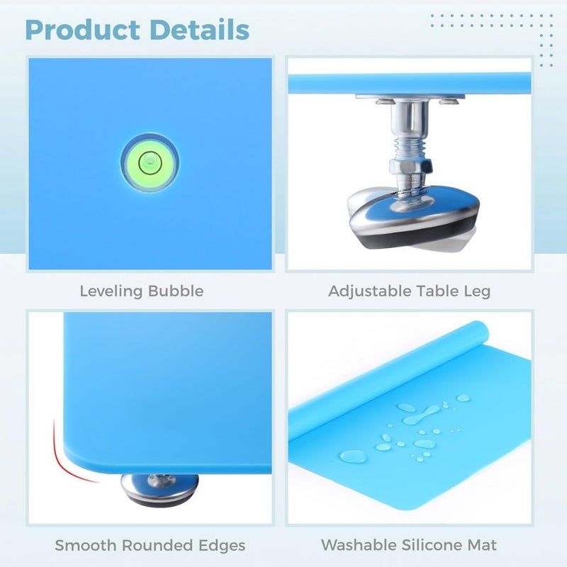 Adjustable Resin Leveling Board, 16 X 12 Self-Leveling Table with Silicone Mat for Epoxy Resin, Painting, Acrylic Pouring & DIY Projects - Image 4