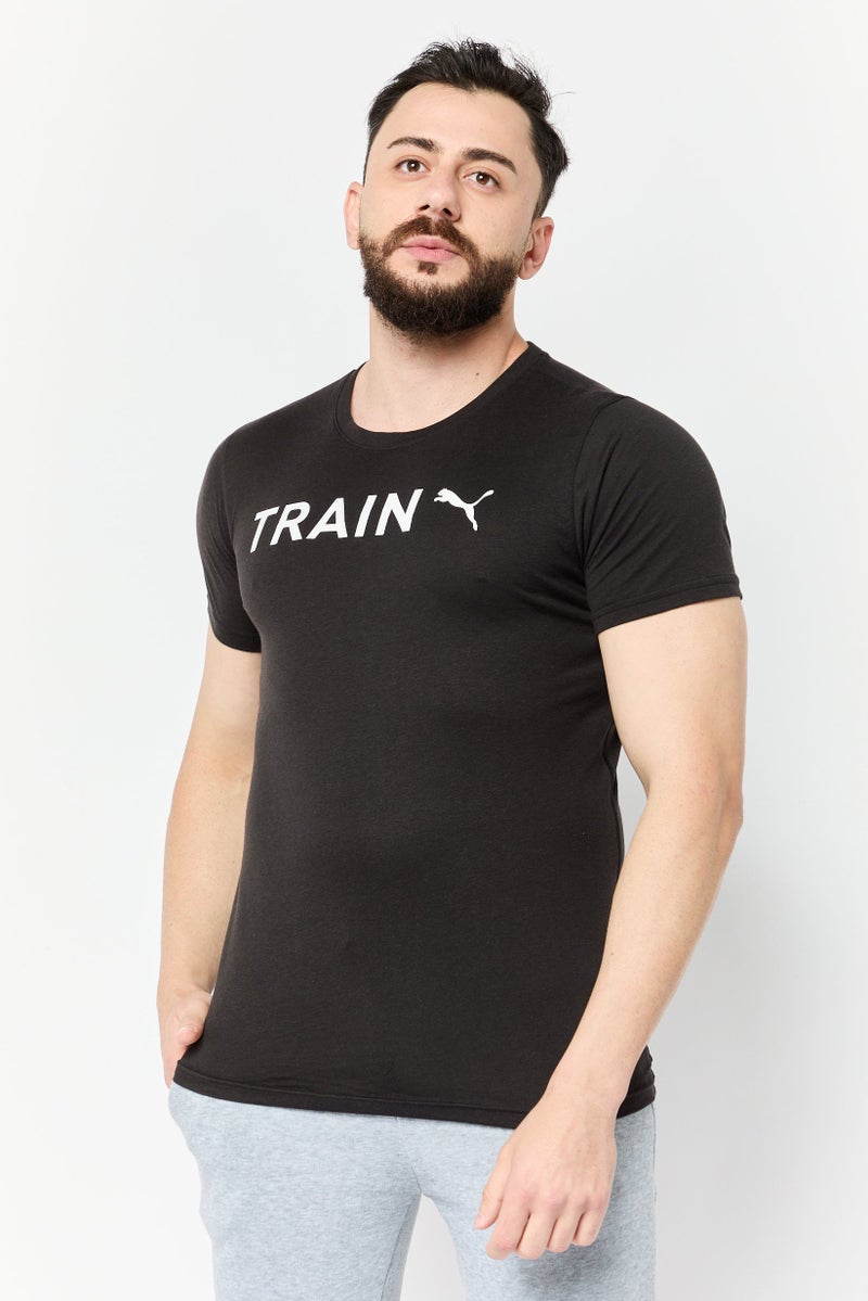 PUMA Men Sportswear Fit Short Sleeves Training T-Shirt, Black - Image 1