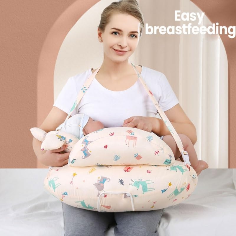 Nursing Pillow for Breastfeeding, Ergonomic Baby Feeding Support Cushion with Removable Washable Cover, Soft Comfortable Maternity Pillow for Mom and Newborn - Image 5