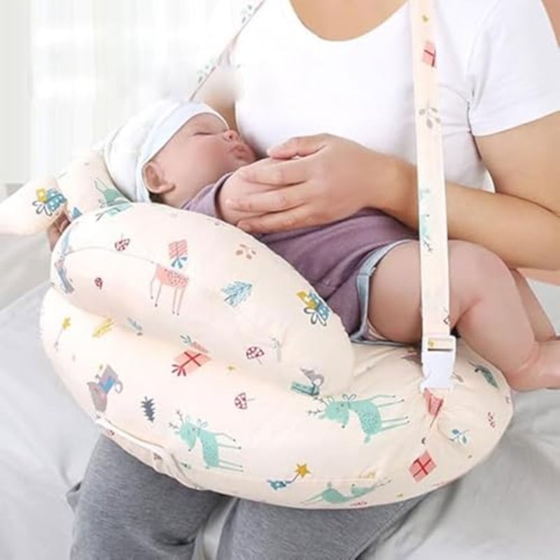 Nursing Pillow for Breastfeeding, Ergonomic Baby Feeding Support Cushion with Removable Washable Cover, Soft Comfortable Maternity Pillow for Mom and Newborn - Image 1