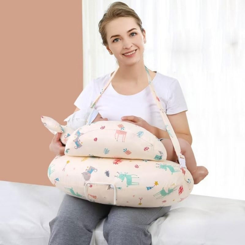 Nursing Pillow for Breastfeeding, Ergonomic Baby Feeding Support Cushion with Removable Washable Cover, Soft Comfortable Maternity Pillow for Mom and Newborn - Image 2