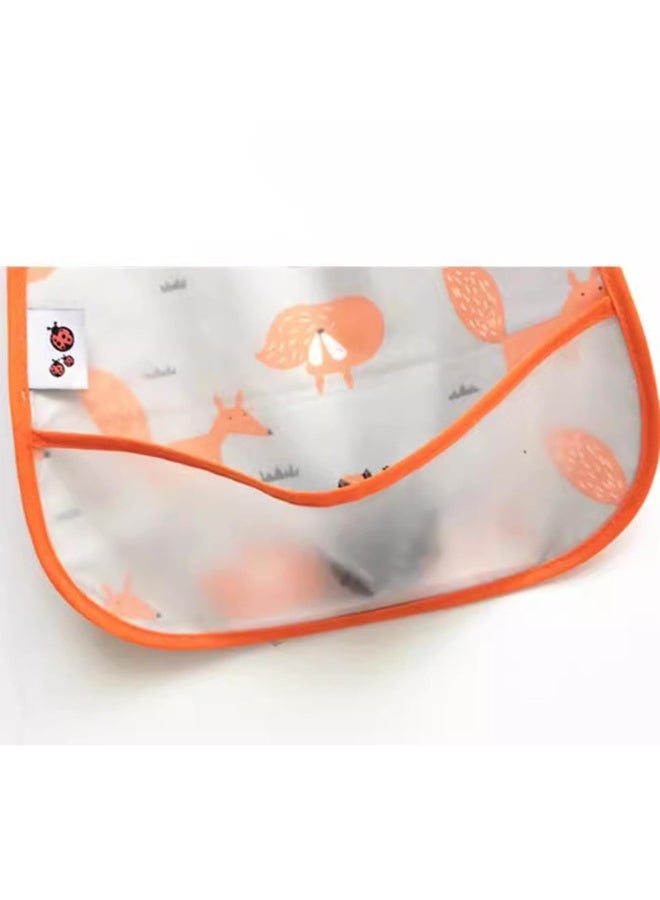 Baby Bibs Waterproof Set of 4, Cotton & EVA, Adjustable Snaps, 6-36 Months - Image 2
