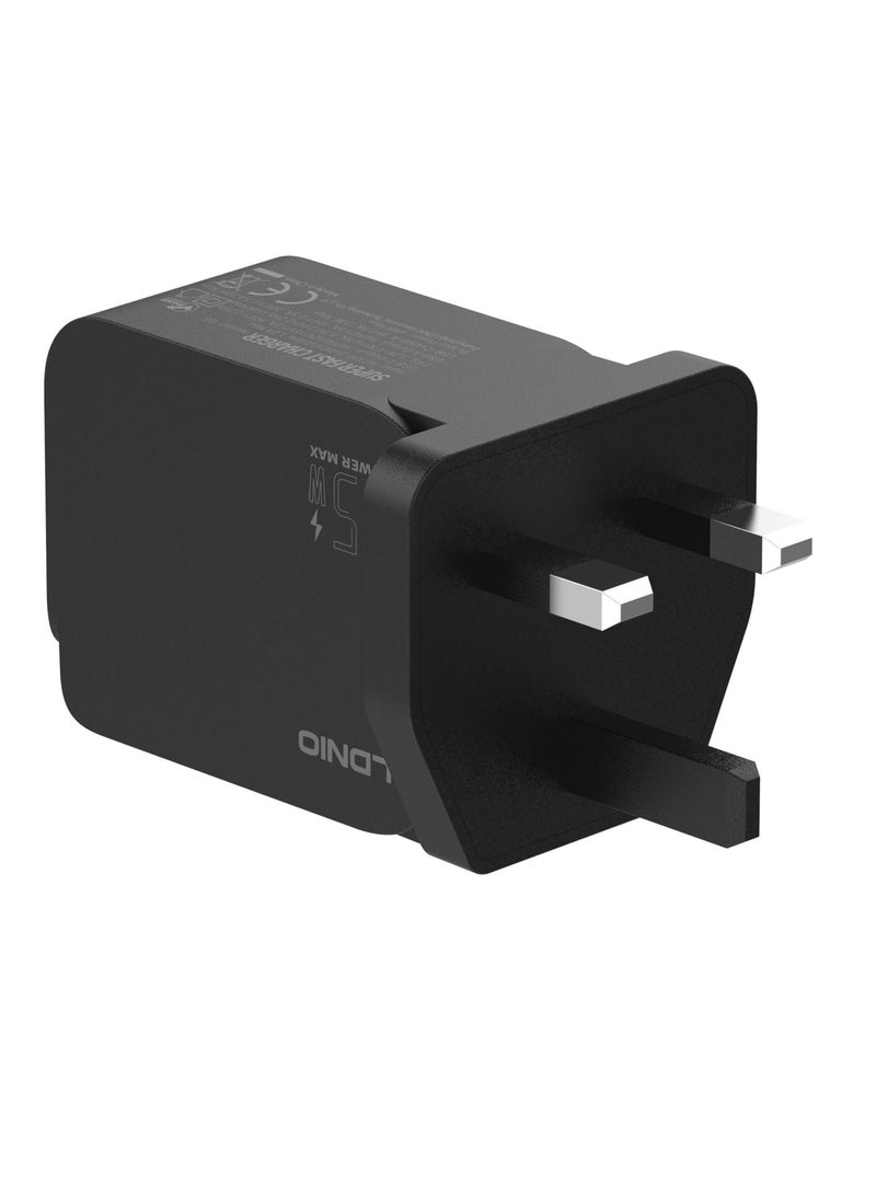 LDNIO Q2 45W Fast Charger – Dual USB-C & USB-A Ports with PD and QC3.0 - Image 3