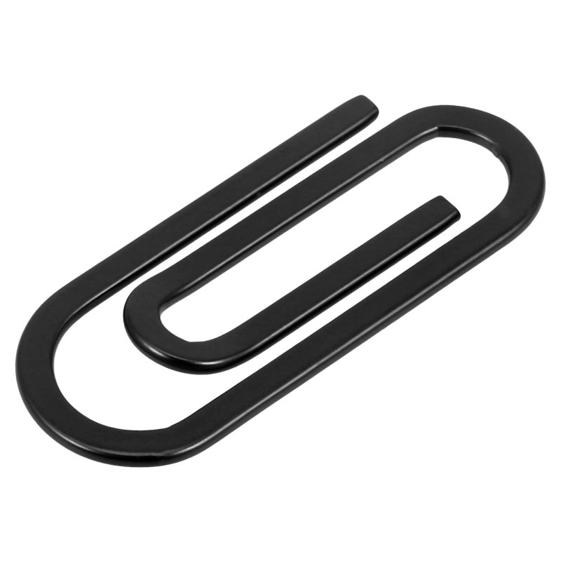 Black Metal Paper Clip Holder for Office and Home Sturdy Document Clips Memo Organization - Image 2