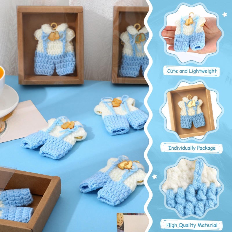LemonRoad 15 Pcs Baby Shower Favors for Boy or Girl Baby Shower Prizes for Guests Sweater Refrigerator Magnet with Box Coat Hangers Acrylic Feet for Thank You Gifts Gender Reveal Baptism Party(Blue) - Image 3