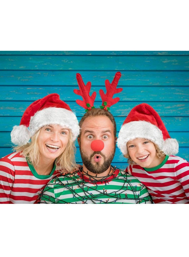 SATINIOR 2 Santa Hat Christmas Cap Unisex Xmas Holiday Hat Bulk for New Year Party Supplies Christmas Decoration (red, 12.6 X 17.7 Inch) - Image 5