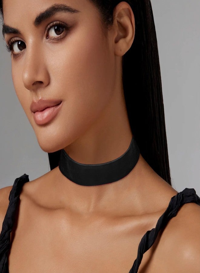 كويريز 12 قطعة من قلادات مخملية بألوان متنوعة بعرض 1 بوصة، بتصميم كلاسيكي للنساء مع وصلة تمديد (XL-1019-11) - Image 5