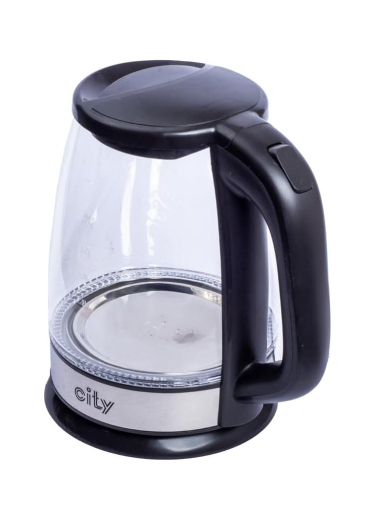 City City 2.2L Glass Electric Kettle, Black, T130137Z-001  - Image 2