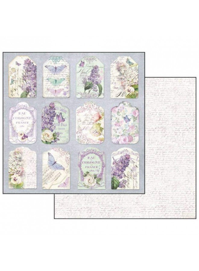 Stamperia Intl Stamperia International KFT Pack 10 sheets double face - Lilac, Multicoloured, 30.5 x 30.5 (12" x 12") - Image 5
