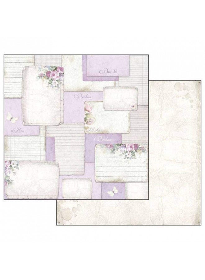 Stamperia Intl Stamperia International KFT Pack 10 sheets double face - Lilac, Multicoloured, 30.5 x 30.5 (12" x 12") - Image 4