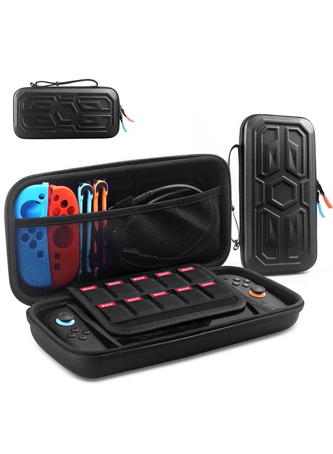 Carrying Case for Nintendo Switch , Hard Shell Travel Case, Water Resistant & Shock Resistant Protection for Console & Accessories