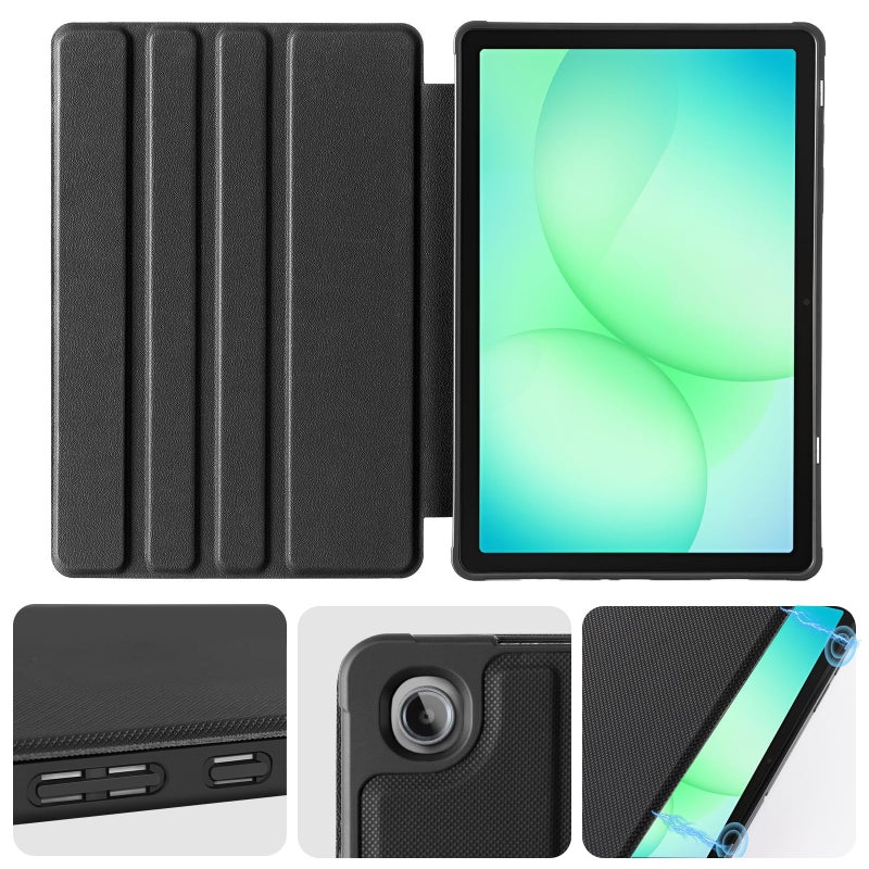 CoBak Case for Samsung Galaxy Tab A11+ Plus 11â€ 2025, Multi-Viewing Angles, All New PU Leather Folio Stand Cover with Auto Sleep Wake Feature for Samsung Galaxy Tab A11+ Tablet 11-inch, Black - Image 3