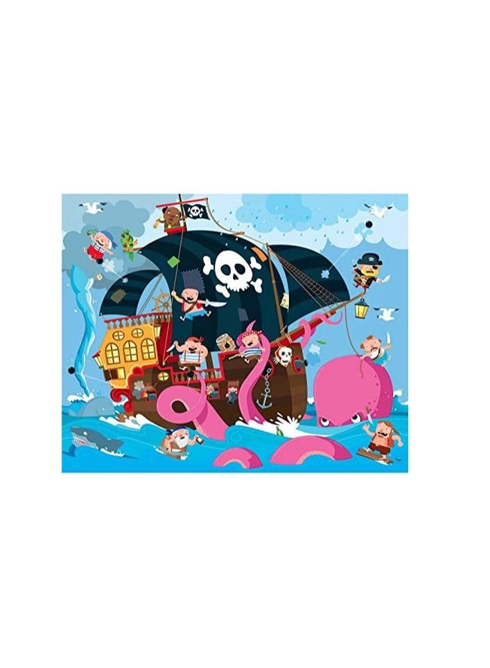 Sassi Book And Giant Puzzle Round Box Pirates - Image 2