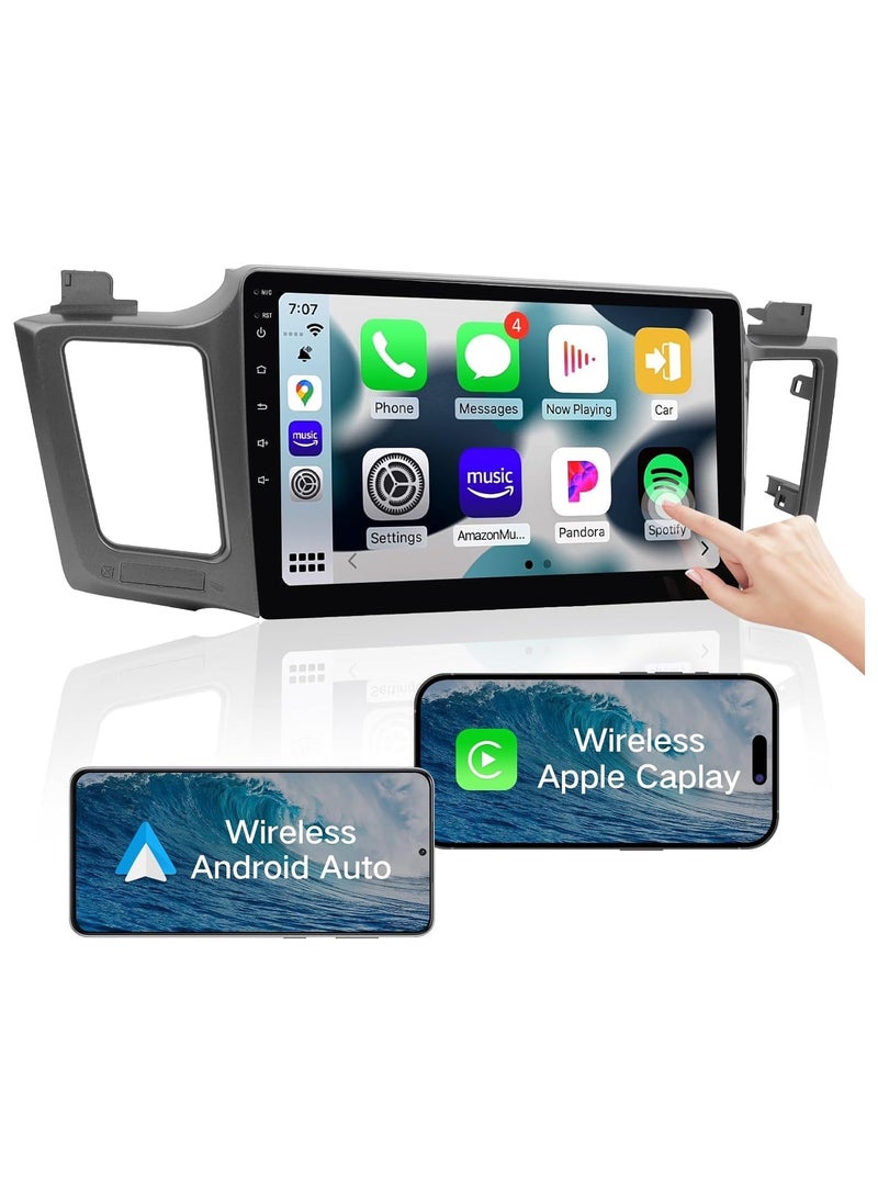SHEZA STAR - Android Car Stereo for TOYOTA RAV4 2013-2017 6GB RAM 128GB ROM 10 Inch Support SIM Card, Apple Carplay, MirrorLink WiFi BT, 2.5D IPS Touch Screen with AHD Camera Included - Image 1
