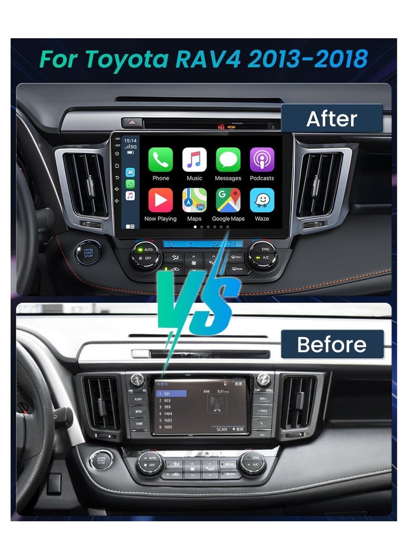 SHEZA STAR - Android Car Stereo for TOYOTA RAV4 2013-2017 6GB RAM 128GB ROM 10 Inch Support SIM Card, Apple Carplay, MirrorLink WiFi BT, 2.5D IPS Touch Screen with AHD Camera Included - Image 1