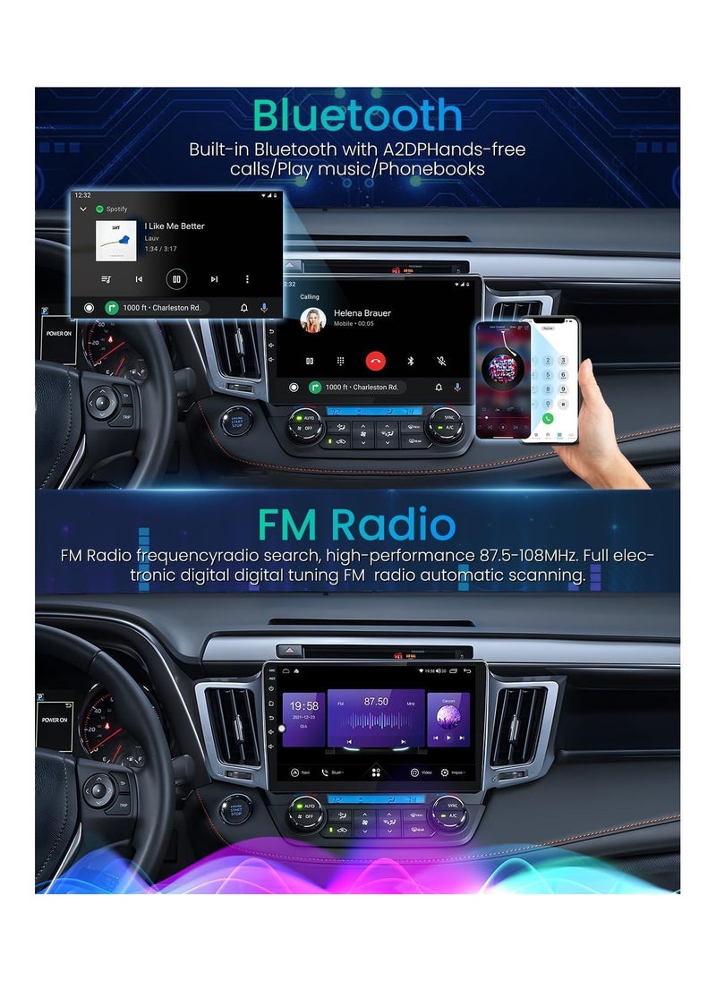 SHEZA STAR - Android Car Stereo for TOYOTA RAV4 2013-2017 6GB RAM 128GB ROM 10 Inch Support SIM Card, Apple Carplay, MirrorLink WiFi BT, 2.5D IPS Touch Screen with AHD Camera Included - Image 1