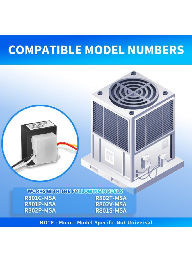 Excefore 46-24124-06 HVAC Transformer 40 Va, Control Transformer, Channel 2 Hole Mount Model Specific Furnace Transformer Leads, with 1/4 in Insulated Female Quick Connects - Image 5