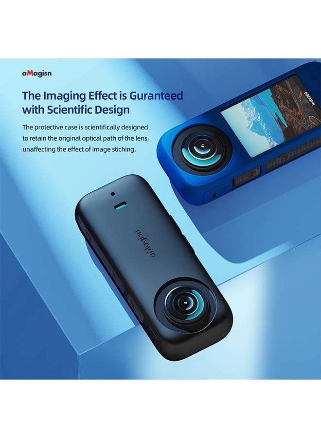 aMagisn aMagisn Premium Silicone Body Case and Lens Sleeve for Insta360 X3 - Essential Protection Accessories for Insta360 X3 360-Degree Action Camera (Body Case + Lens Sleeve)  - Image 2