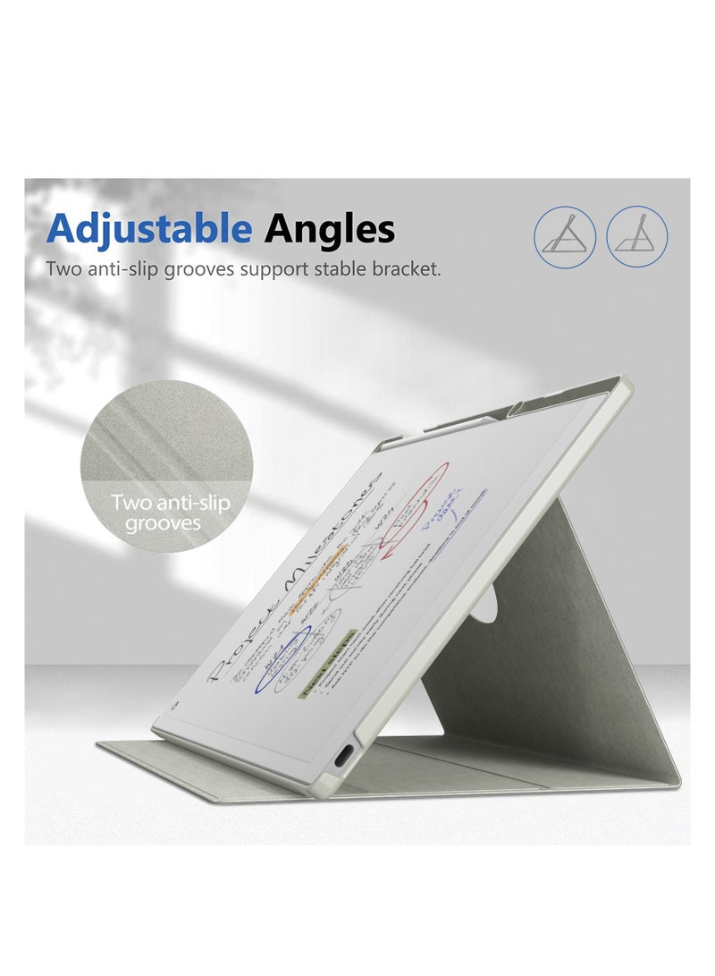 My Choice Remarkable Paper Pro 11.8”, Slim Hard Back Shell Protective Auto Sleep/Wake Book Folio Cover with Pen Holder for Remarkable Paper Pro Tablet 2024 Released, Grey - Image 5
