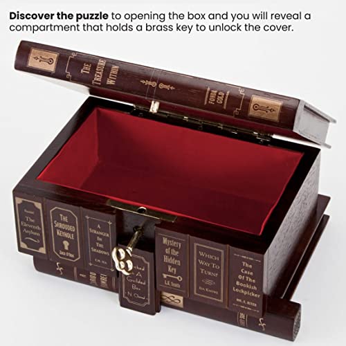 Bits and Pieces - Elegant Treasure Box - Premium Quality Jewelry Box - Secret Box with Brainteaser Puzzle for Gifts or Valuables - 7 x 5 x 3 ¾ inches - Image 3