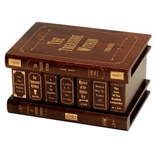 Bits and Pieces - Elegant Treasure Box - Premium Quality Jewelry Box - Secret Box with Brainteaser Puzzle for Gifts or Valuables - 7 x 5 x 3 ¾ inches - Image 1