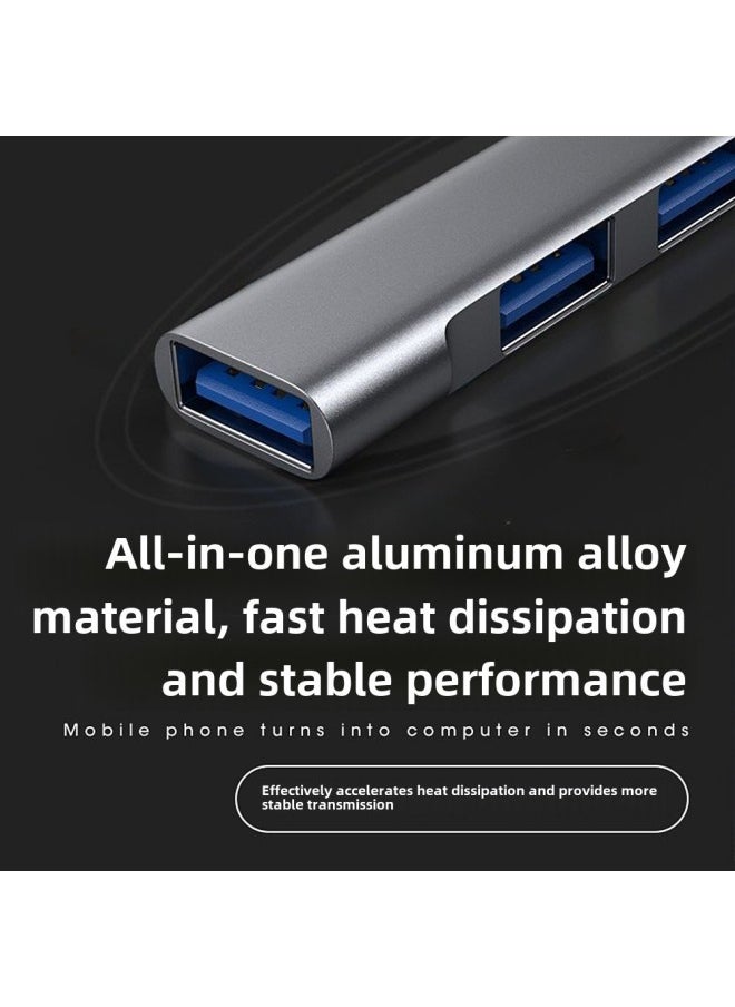 Generic Two-in-one USB Extender HUB HUB Multi-function Expansion Dock Computer Splitter USB3.0 Docking Station-Number Of Interfaces:Two-in-one USB Expansion Dock Gray USB3.0  - Image 3