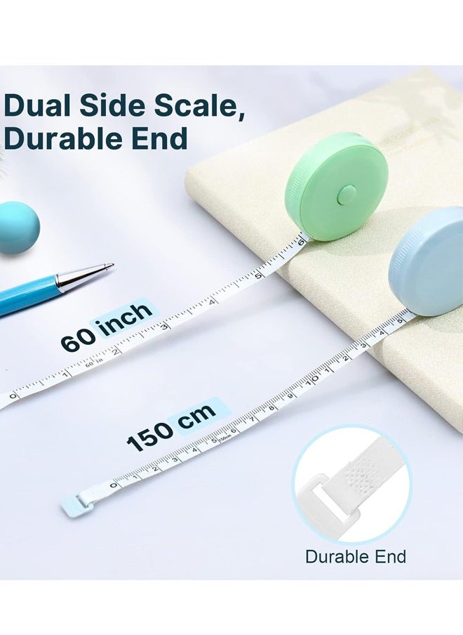Generic Soft Sewing Tape Measure for Accurate Measurement, Retractable Tape Measure for Body Measurements, 60 inchs/1.5 meters, Mini Pocket Waist Measuring Tape(2 colours)  - Image 2