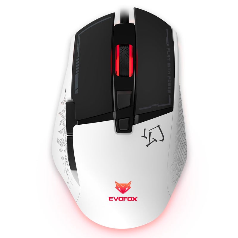 EvoFox Phantom 2 Programmable Gaming Mouse, 8 Programmable Buttons | High Performance 1000Hz Polling Rate | Ultra-Responsive 7000 FPS | 12800 DPI | RGB Lights with Music sync Mode,Windows Software - Image 1