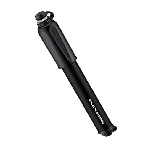 LEZYNE Sport Drive HP Compact Bike Hand Pump 120 PSI High Pressure CNC Aluminum Mini Bicycle Pump for Road Gravel Tires Flex Hose Presta Schrader Compatible Small Satin Black - Image 1