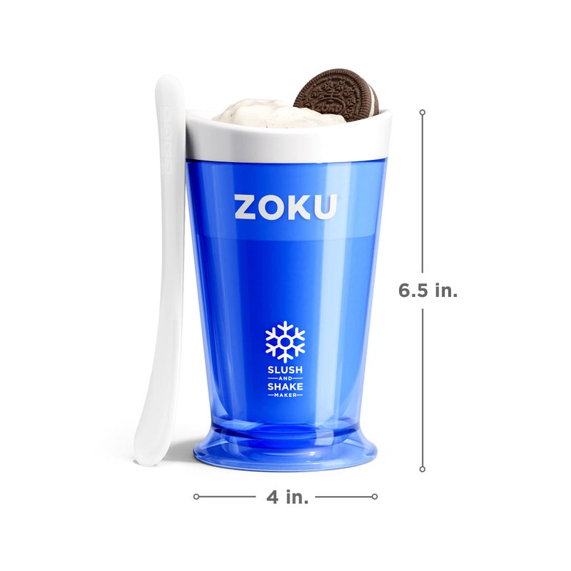 ZOKU Original Slush and Shake Maker, Compact Make and Serve Cup with Freezer Core Creates Single-Serving Smoothies, Slushies and Milkshakes in Minutes, BPA-free, Blue - Image 2