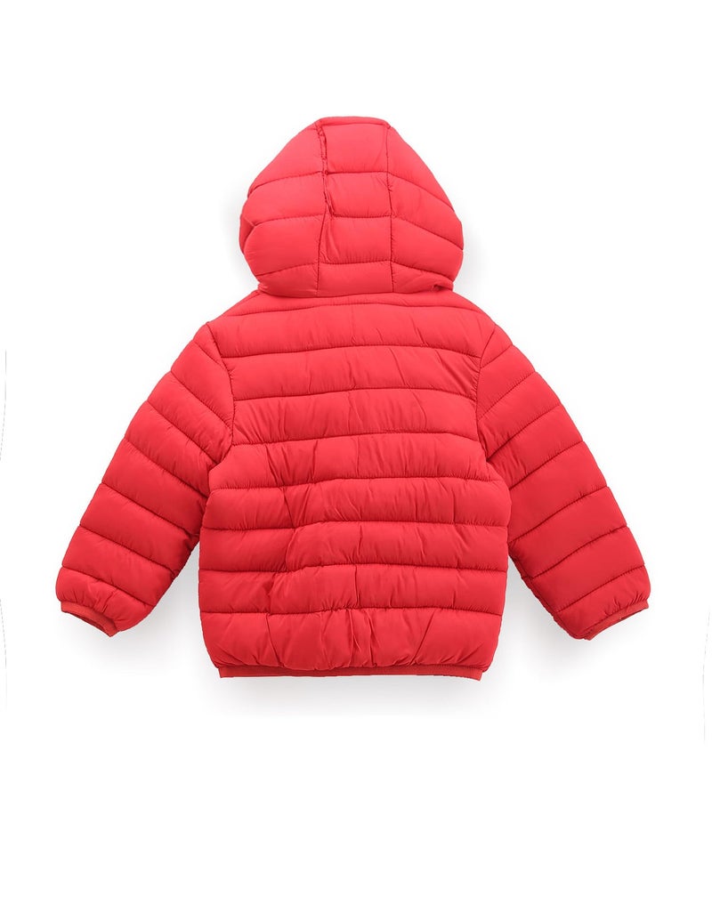 U.S. Polo Assn. Kids Regular fit Nylon Hooded Jackets (UKJCK0162_Red_12M) - Image 2