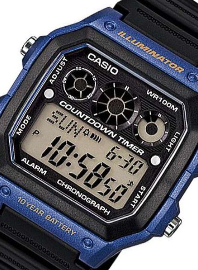 CASIO Men Water Resistant Digital Watch AE-1300WH-2A - 45 mm - Black - Image 3