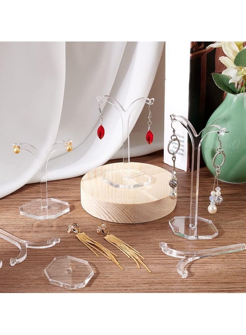 TPGP 6 Pcs Y-Shaped Acrylic Earring Display Stands 3 Size Clear Earring Display Holder Jewelry Earrings Organizer Rack for Earrings, Ear Studs Jewelry Displays for Show, Home, Retail Shop - Image 5