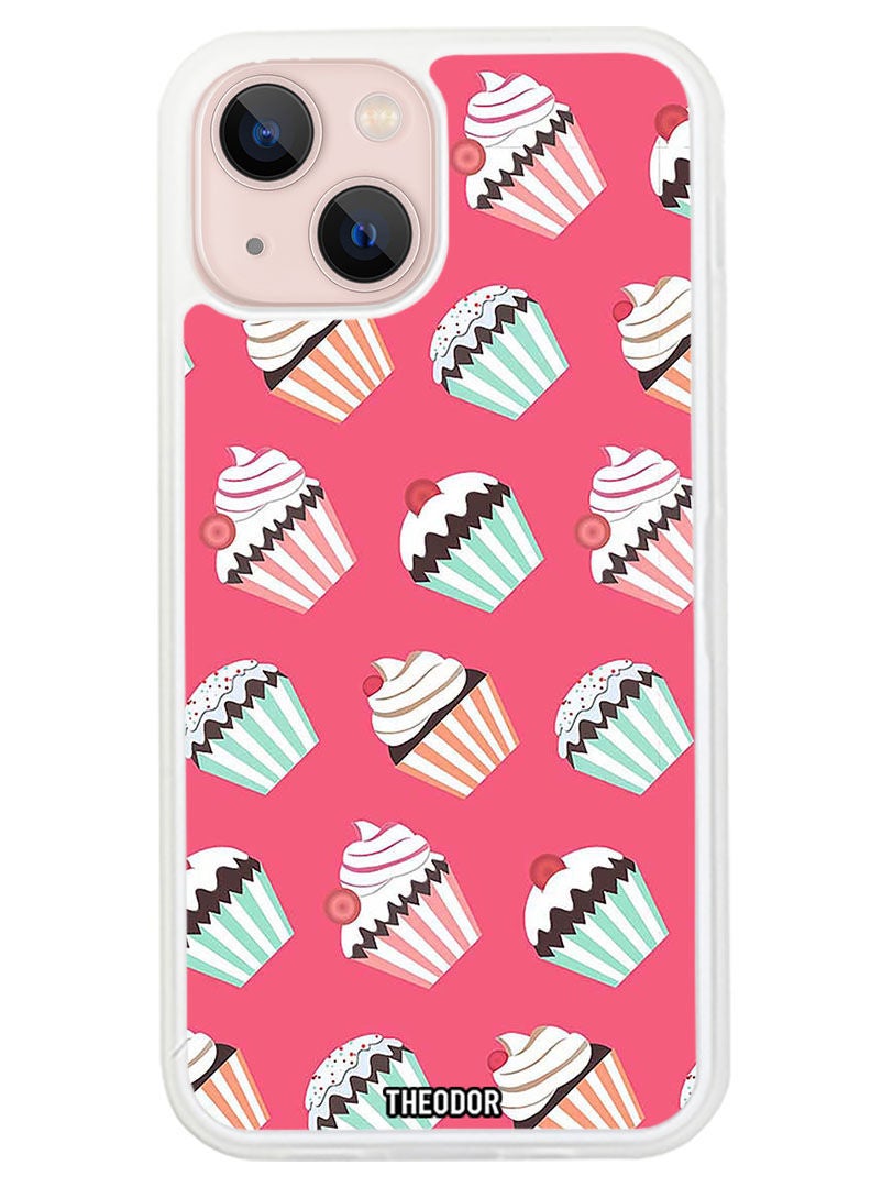 Theodor Protective Case Cover For APPLE IPHONE 14 Ice Cream Con (White Bumper) - Image 1