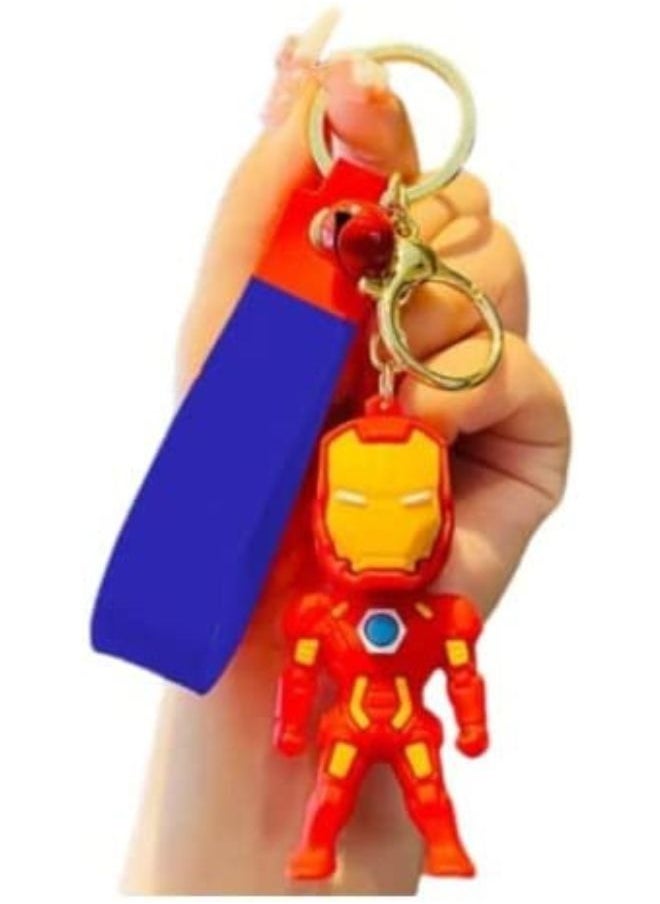YOMNA - Cute Keychain, Cartoon Anime Keychain, Action Figure Keyring Cute Cartoon Figure Pendant Model Dolls Kids Gift Toy (Iron Man) - Image 1