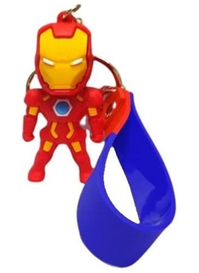 YOMNA - Cute Keychain, Cartoon Anime Keychain, Action Figure Keyring Cute Cartoon Figure Pendant Model Dolls Kids Gift Toy (Iron Man) - Image 1