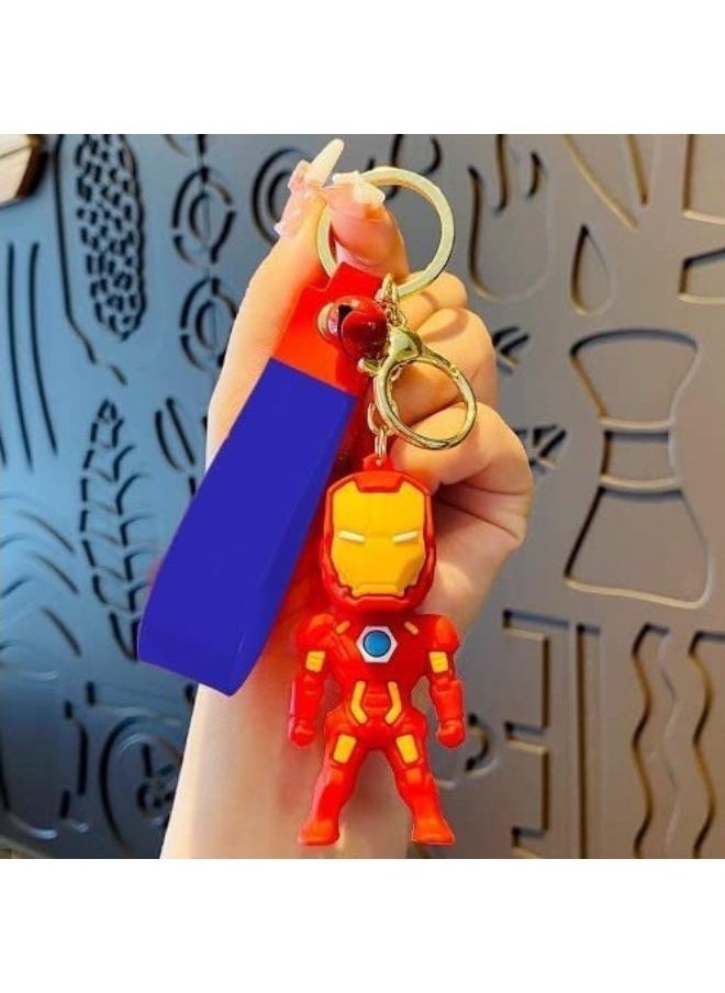 YOMNA - Cute Keychain, Cartoon Anime Keychain, Action Figure Keyring Cute Cartoon Figure Pendant Model Dolls Kids Gift Toy (Iron Man) - Image 1