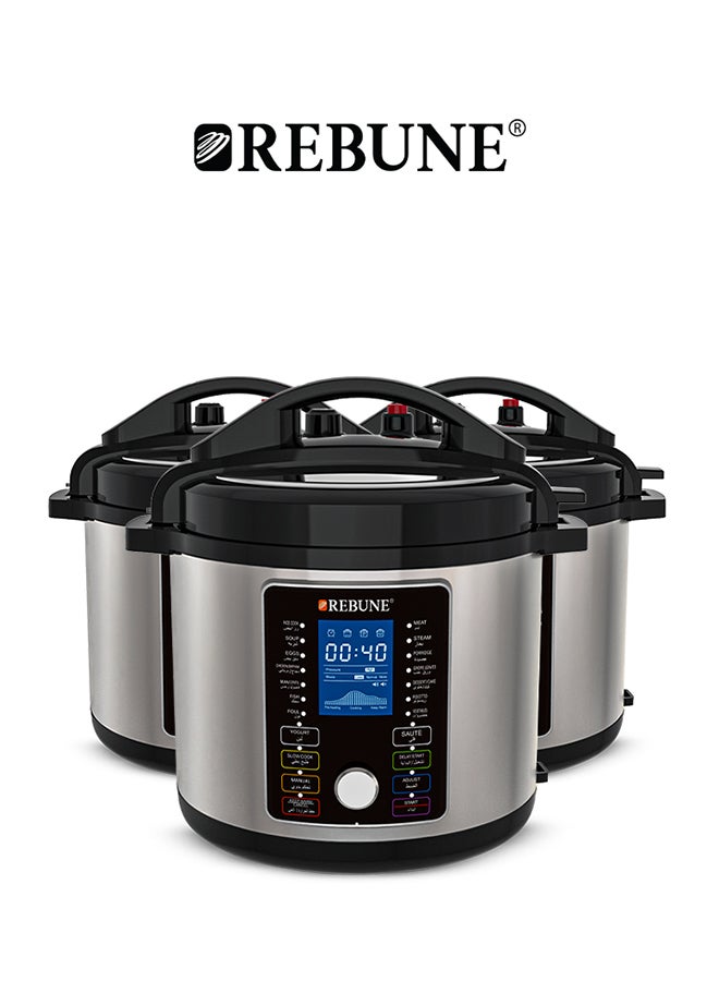 ريبون قدر ضغط كهربائي و قلاية زيت 2في1بسعة 12لتر ,وبقوة 1600 واط 12 L 1600 W RE-11-053 - Image 4
