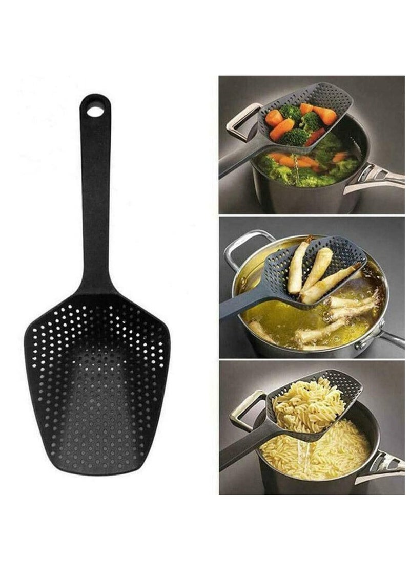 SYOSI Kitchen Strainer Scoop Skimmer Spoon with Long Handle for Water Leaking Cooking Baking Supplies Drain Shovel Strainers Shovels Ice  - Image 1